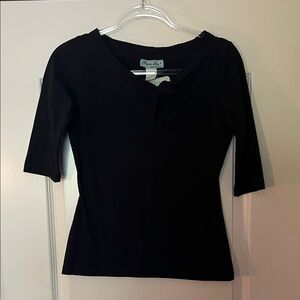 Elegant Black Long Sleeve Women's Top